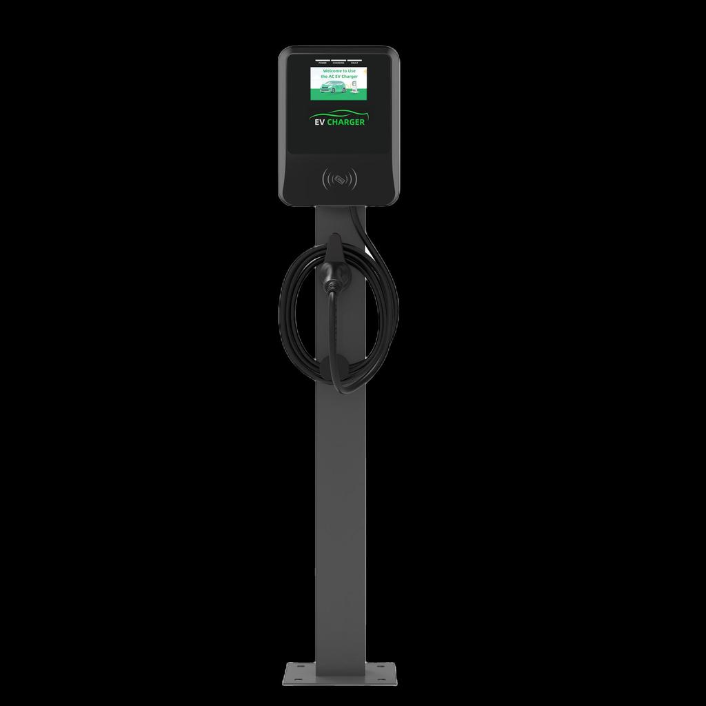 European & American Standard Commercial Wall-Mounted EV Charging Station with Load Balancing