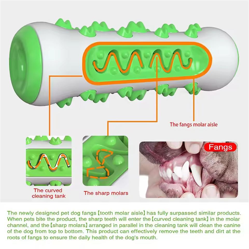 Dog Molar Chew Toy Stick Soft Silicone Toothbrush Interactive Puppy Toys for Small Medium Dog Tough Chewing Treat Dispensing Toy