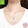 Winter Snowflake Silver Pendant S9 Platinum Plated Ladies Beaded Bracelet Necklace Accessories Scc1020