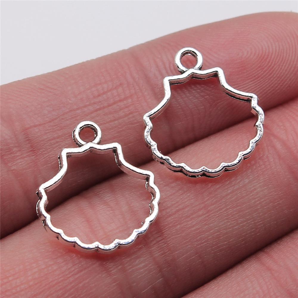 20pcs Shell Charms Antique Silver Color Sea Shell Pendant Charms Shell Charms For Jewelry Making DIY Craft