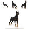 Pvc Toy Doberman Dog Model For Childrens Educational Farm And Animal Scene