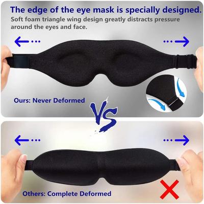 3D Sleep Mask Block Out Light Soft Sleep Aid Eye Mask for Travel Night Eyeshade Breathable Sleeping Mask for Eyes