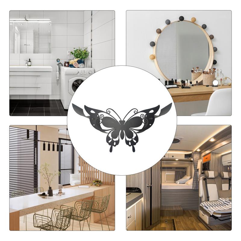 Metal Toilet Paper Holder Hollow Butterfly Holder Stand Cute Space-Saving Tissue Holder Multipurpose Toilet Paper Holder Stand