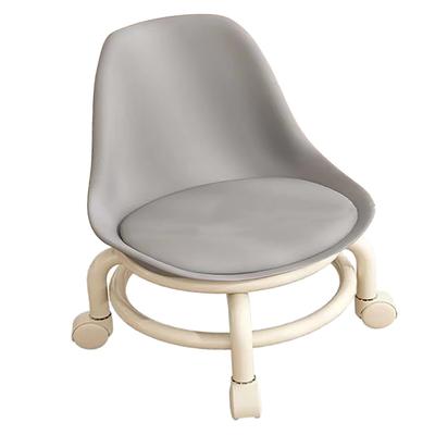 Kids Low Rolling Stool with Backrest Low Height Roller Stool with Universal Wheels Low Roller Seat