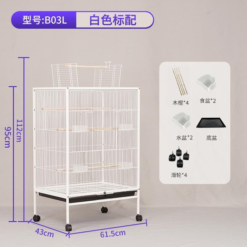 Large Bird Cage for Parrots and Mynahs Spacious Aviary for Finch Budgie Lovebird Professional Breeding Habitat Durable Bird Nest