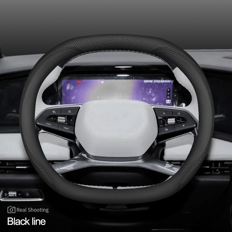 Cubierta de Volante de Coche de Cuero Trenzado Tipo D Doble para Geely Galaxy L7 Boyue L COOL 2026 2026 Soporte Protector