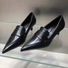 Fashion Women Pumps Fashion Pointed Toe Slip On Ladies Elegant Single Shoes Thin Low Heel Dress Shoes Heeled Sandals Zapatos De Mujer