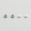 S925 Sterling Silver Striped Lantern Spacer Beads for DIY Beaded Bracelets