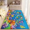 Colorful Ocean Creatures Illustration Rug Non-slip rug suitable for living room and bedroom sofas