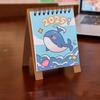 4Pcs/set Page Flipping Design 2025 Calendar Cute Desktop Calendar Ornament Mini Calendar  Students