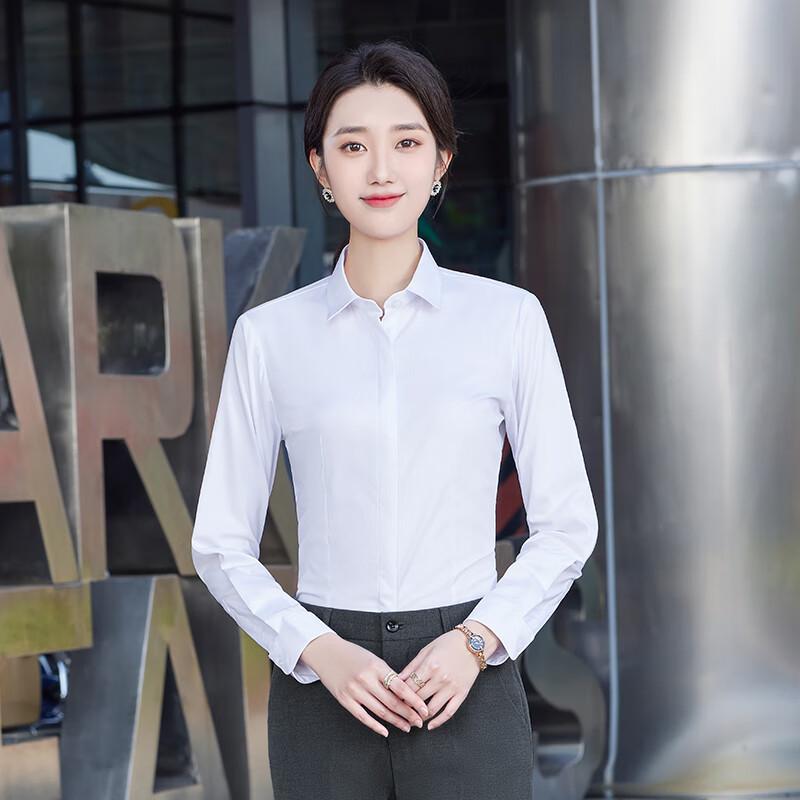 Tluoman Women s Grey Striped Pants & White Shirt Professional Suit Set S