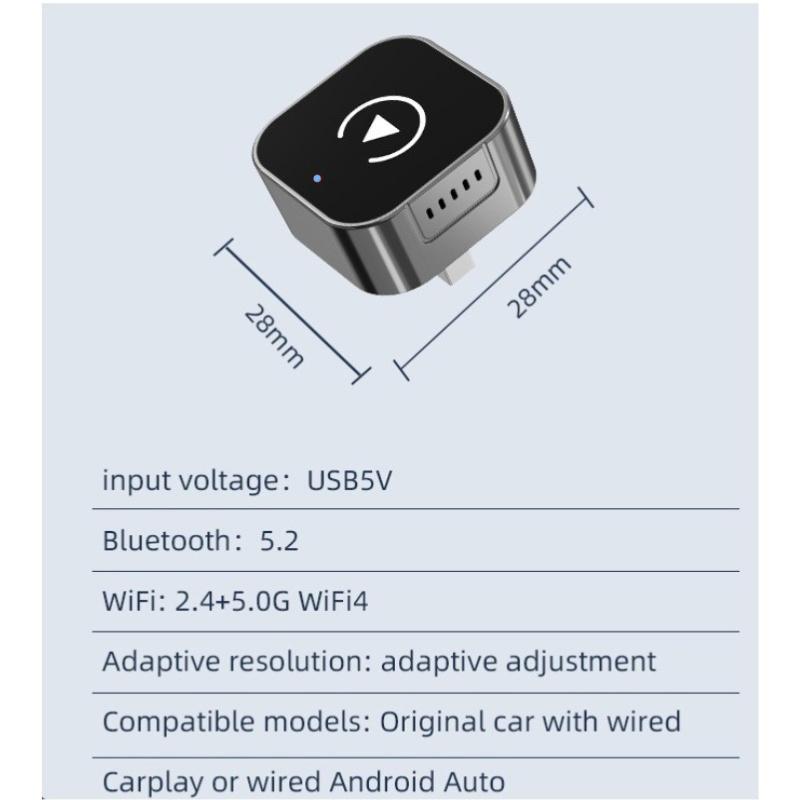 2in1 Wireless CarPlay Dongle Wireless Android Auto Adapter AI Smart Box Car Intelligent Systems For 99% Car With Wired CarPlay