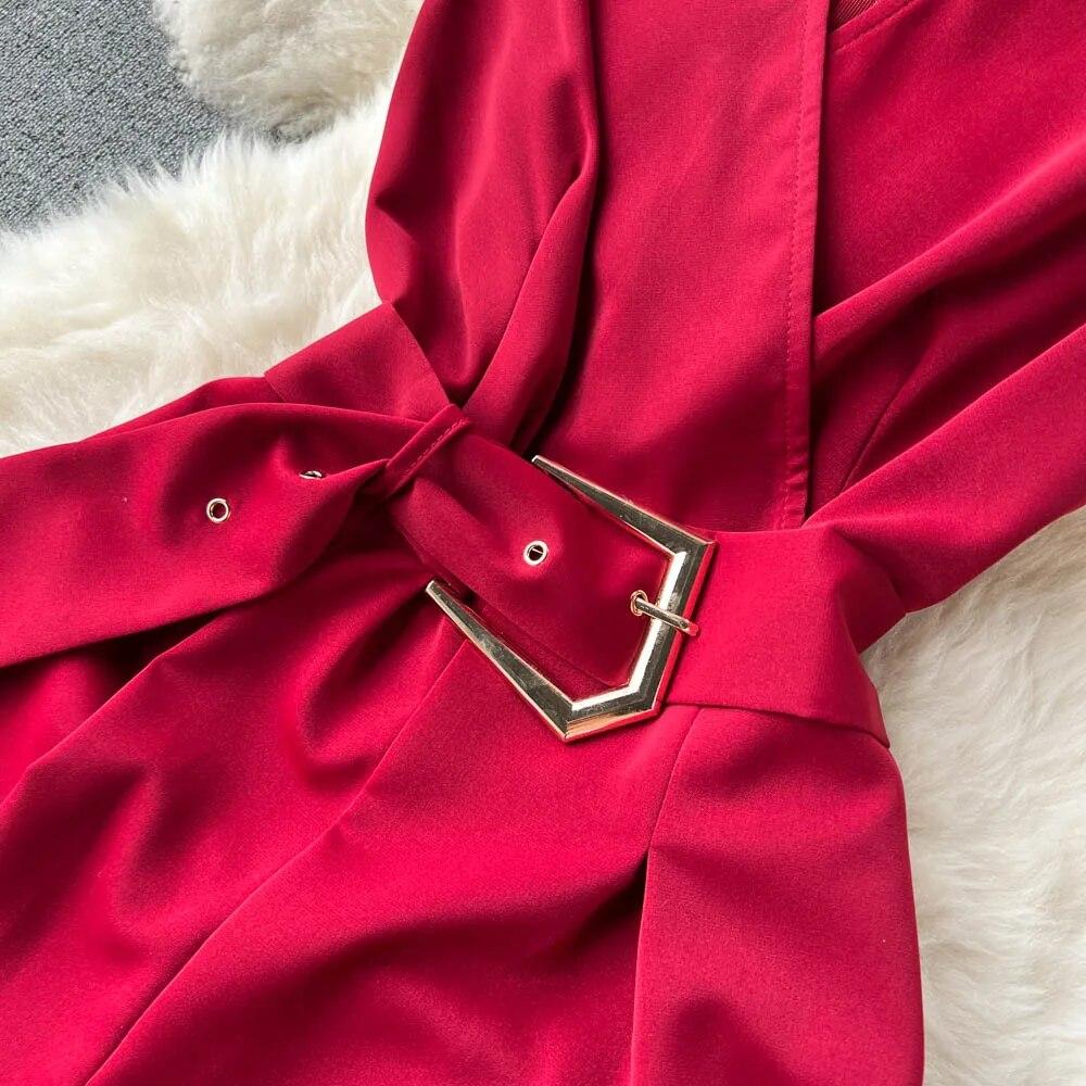 2024, primăvară și vară, nou sexy, cu decolteu în V, cu bretele în talie, care îmbrățișează, pantaloni lungi, drepti, grațioși, cu picioare late