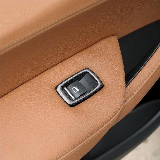 14-17 BMW X3/X4 F25/F26 Naklejka Ozdobna na Przełącznik Okna z Włókna Węglowego