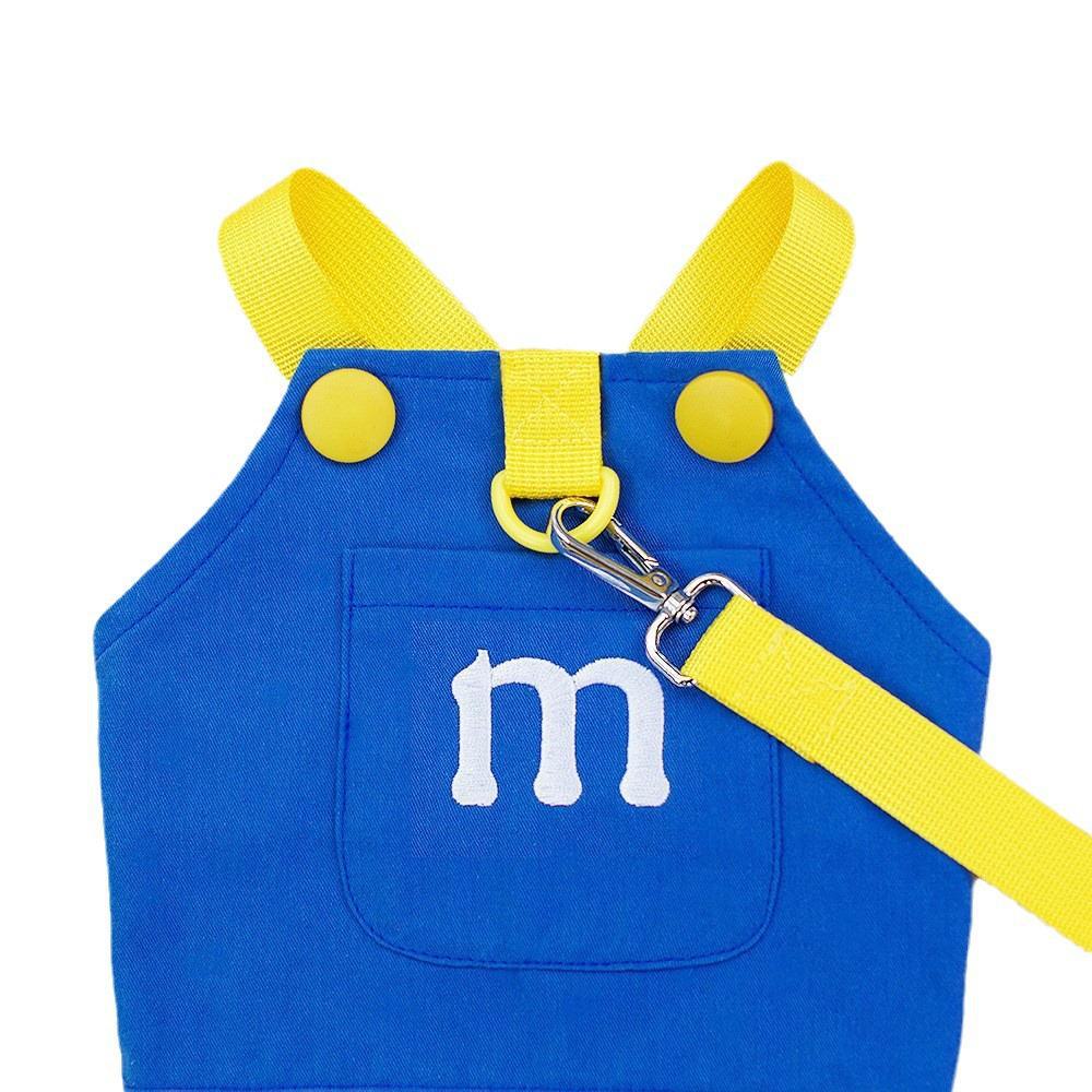 Embroidered Dog Vest: Spring/Summer Pet Harness with Letter Design