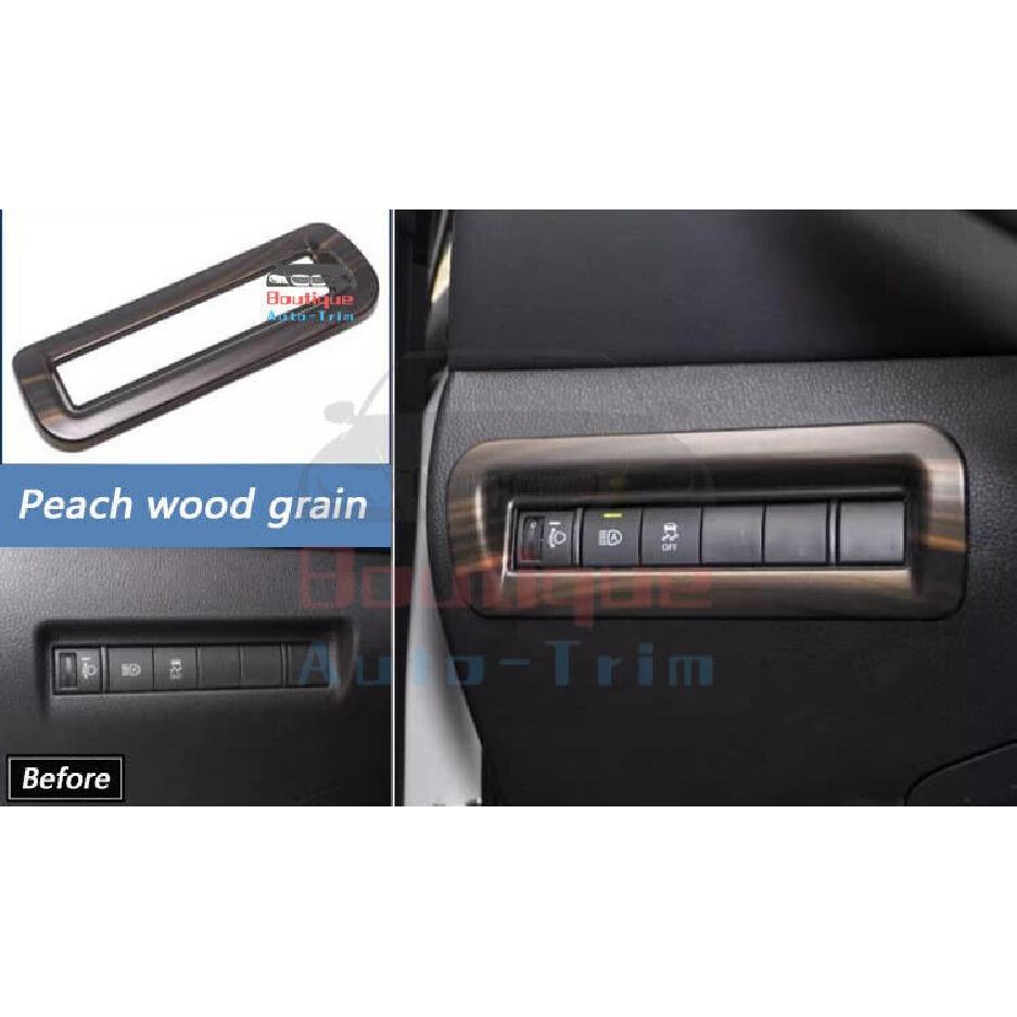 For Toyota Venza 2021-2024 Peach Wood Grain Interior  Switch Button Cover Trim