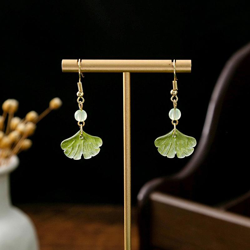 

Antique Beaded Long Fringed Earrings, National Style Hollow Flower Bamboo Earrings, Cheongsam Accessories Earrings