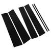 6 Pcs B Pillar Door Trim Molding Glossy Black PC Window Post Protector Cover for Hilux 2015 to 2023