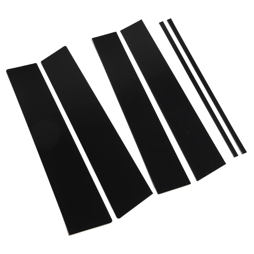 6 Pcs B Pillar Door Trim Molding Glossy Black PC Window Post Protector Cover for Hilux 2015 to 2023