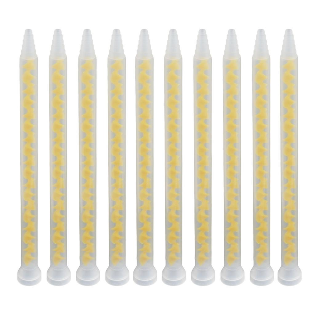 10PCS 10-18 AB Mixing Nozzle with Transparent Cover and Pointed Tip for Precise Dispensing of Two-Part Adhesives and Sealants