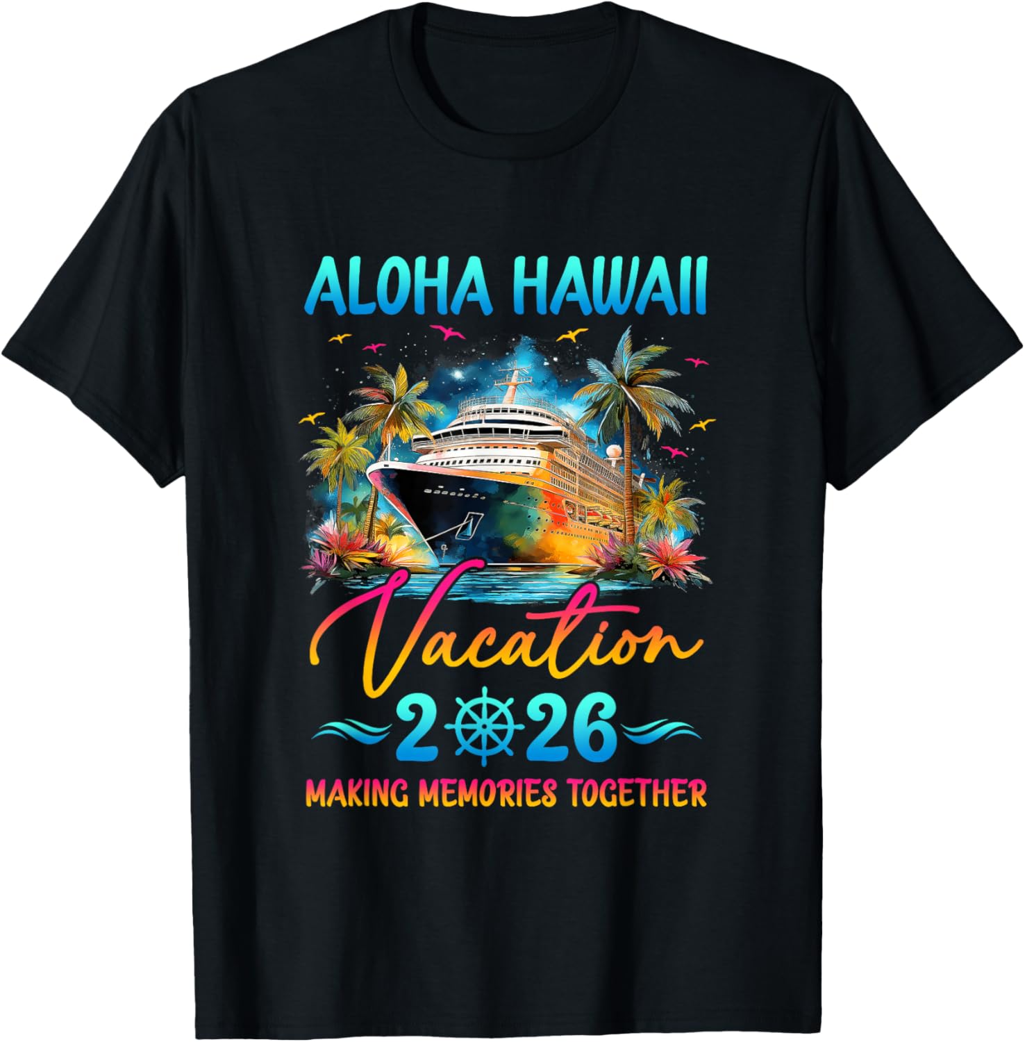 Aloha Hawaii Family Vacation 2026 Matching Group Summer T-Shirt S разноцветный