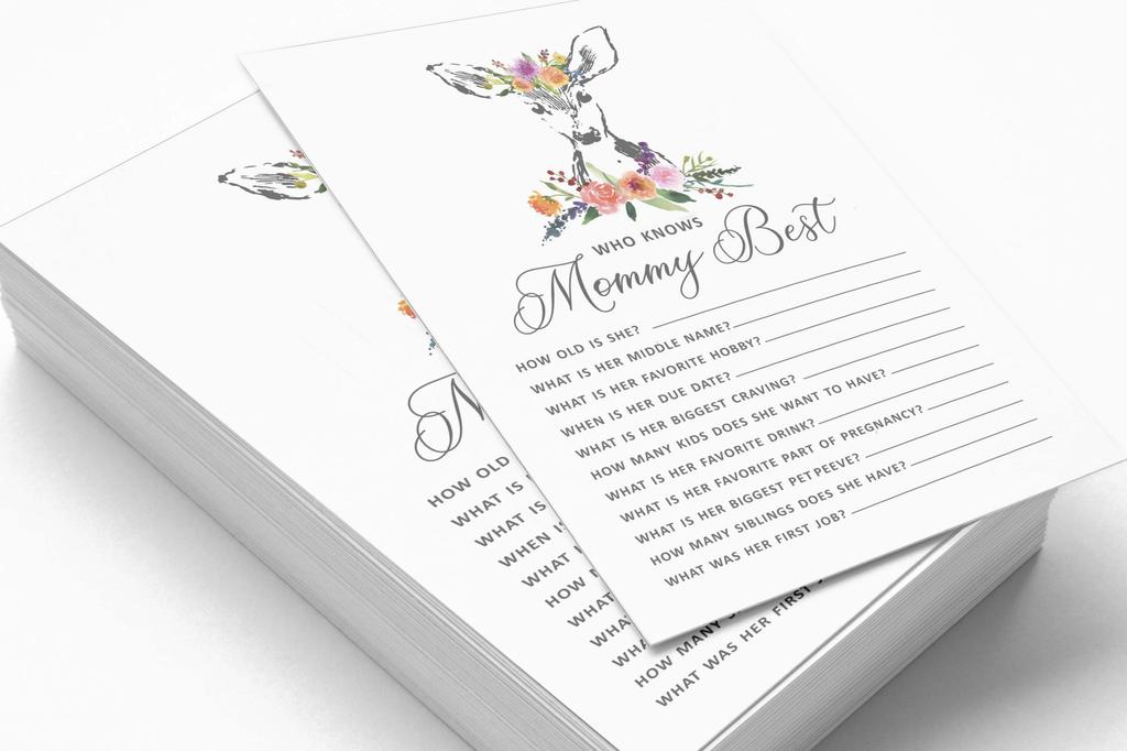 Inkdotpot 50 BabyA  AlphabetA  ABCA  GameA  Deer Animal Baby Shower Game Gender Neutral Party