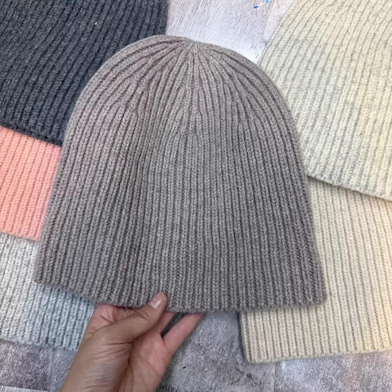 Autumn and winter warm and thin wool knitted hat children's Internet celebrity group personality solid color candy color wool cold hat