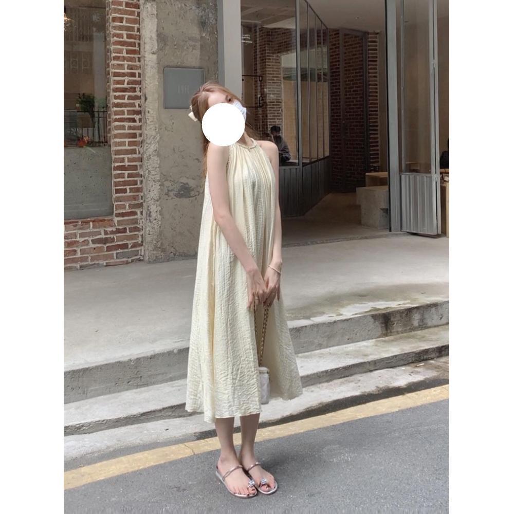 French suspender dress women's summer new seaside vacation fairy long dress temperament skirt high sense casual