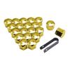 20pcs Car Wheel Lug Nut Cap 21mm with Removal Clip Wheel Bolt Dust Cap