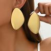 Exaggerated Metal Big Geometric Stud Earrings for Women Punk Hip Hop Gold Color Irregular Earrings Aesthetics Party Jewelry Gift