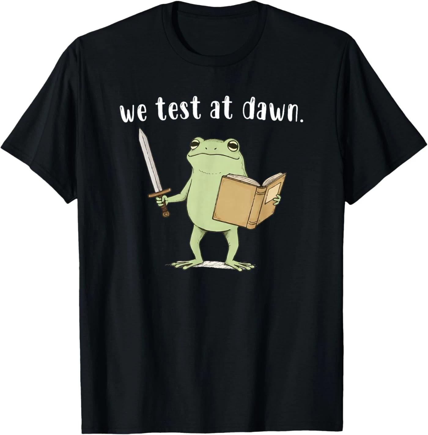 Teacher Frog We Test At Dawn Test Day Coordinator Final Exam T-Shirt 110