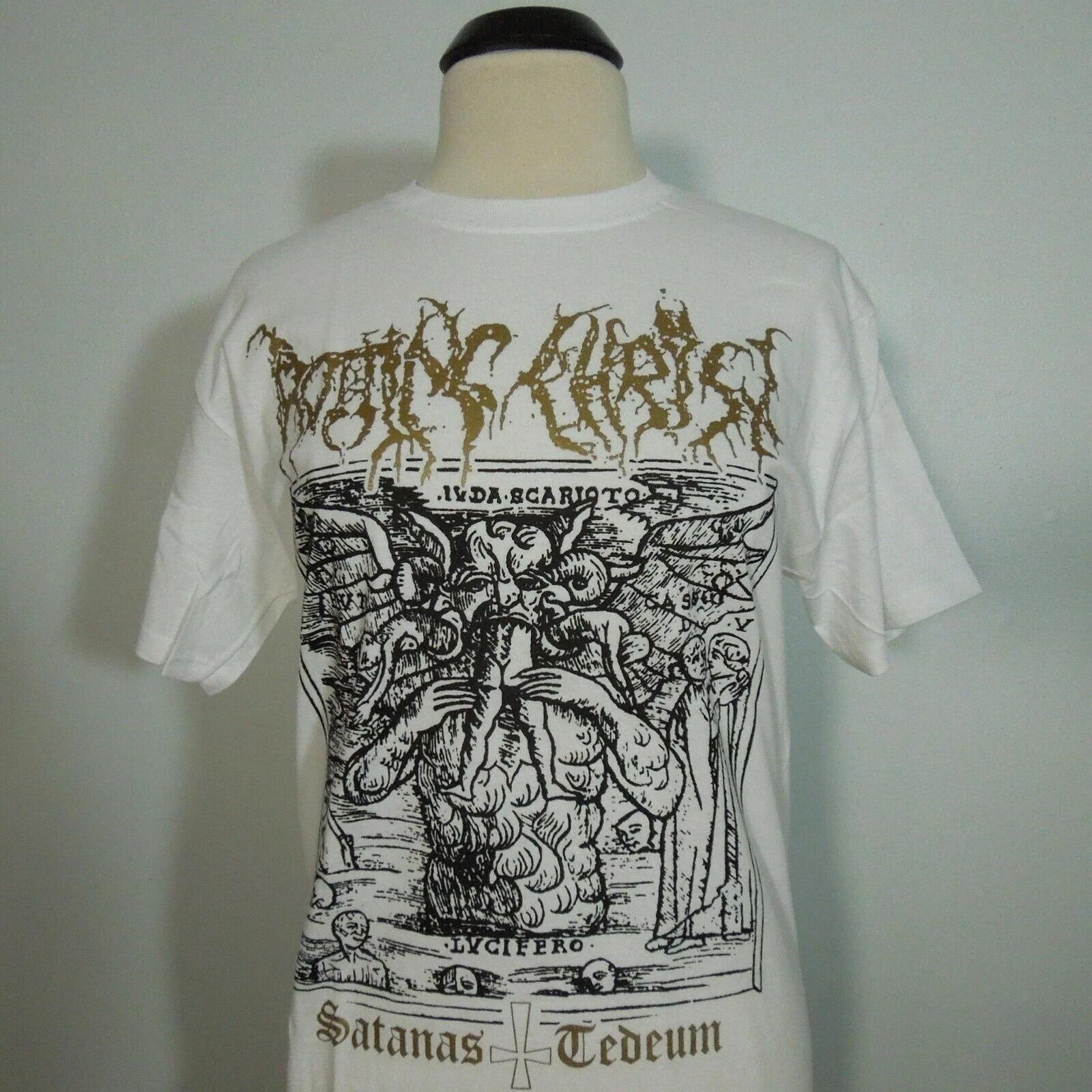 ROTTING CHRIST Satanas Tedeum XL T-Shirt WHITE Band Logo 2XL