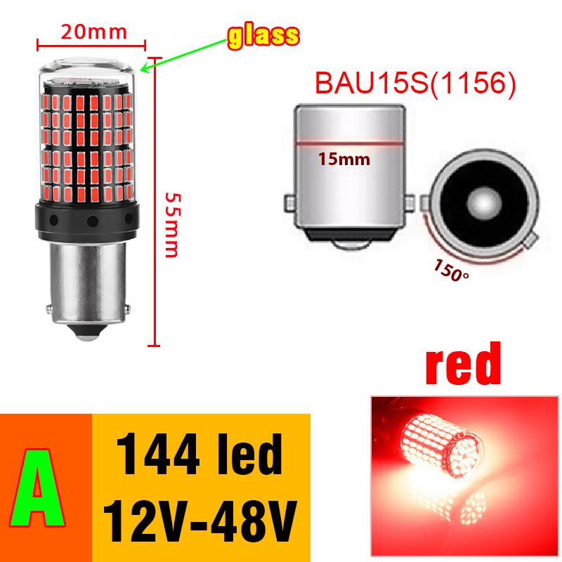2pcs Led Lamp Turn Lamp Brake Lights Signal Lamp bau15s 1156 1157 BA15S T20 W21/5W 3157 3156 Bulbs 144smd LED Bulb Canbus Lamp