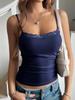Europe Cross 2026 Spring/Summer Women's Y2K Slim-Fit Lace Ribbed Cropped Camisole