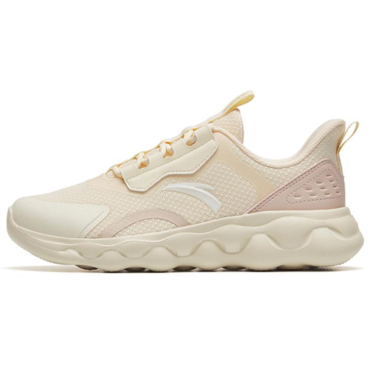 New Anta Sheepskin Cushioned Anti-Slip Wear-Resistant Breathable Lightweight Low-Top Running Shoes Women's White Pink 922235573-3