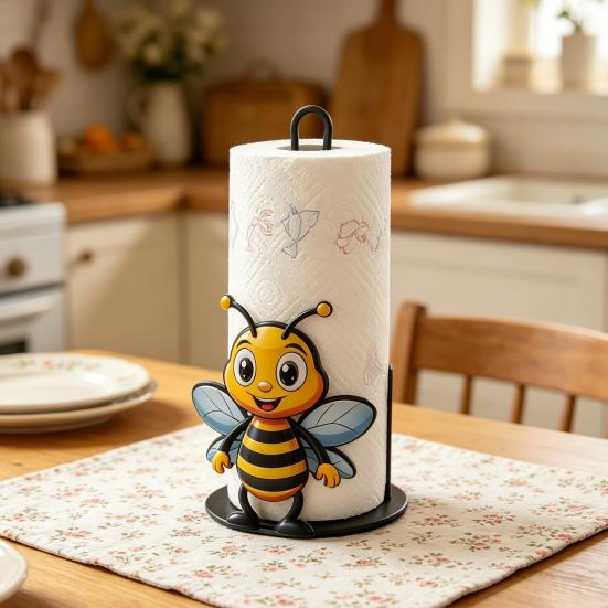 Paper Towel Holder with Cute Pattern Design Kitchen Paper Roll Stand