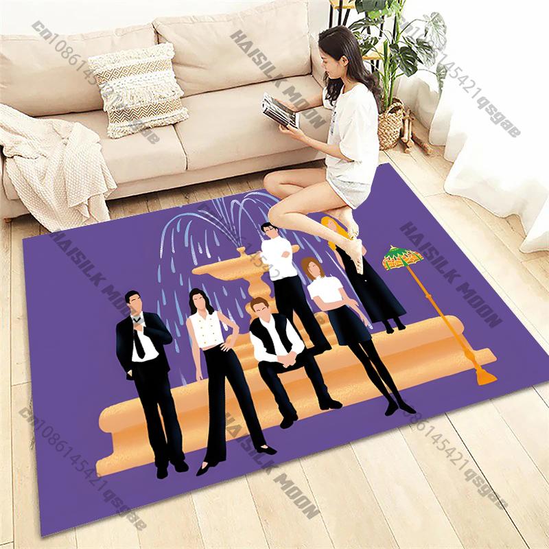 Movie Theme Friends Printed Carpet Rugs for Living Rooms Bedroom Entrance Door Mat Sofa Rugs Large Area Home Decor Rugs Gifts