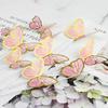 10pcs Colorful Gilt Edged Butterfly Cake Topper Happy Birthday Cake Decorations Wedding Bride Dessert Party Decor