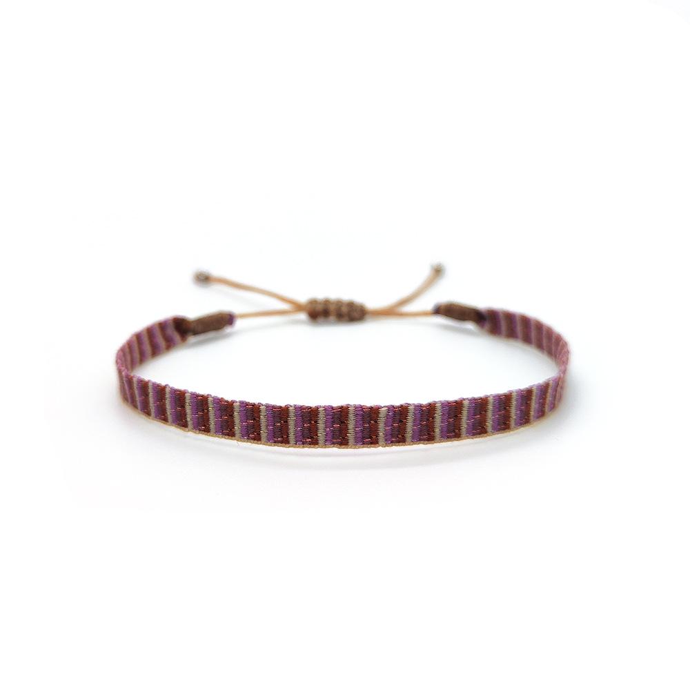 

Колумбийский этнический плетеный браслет ручной работы для девочек - украшение в ретро-стиле