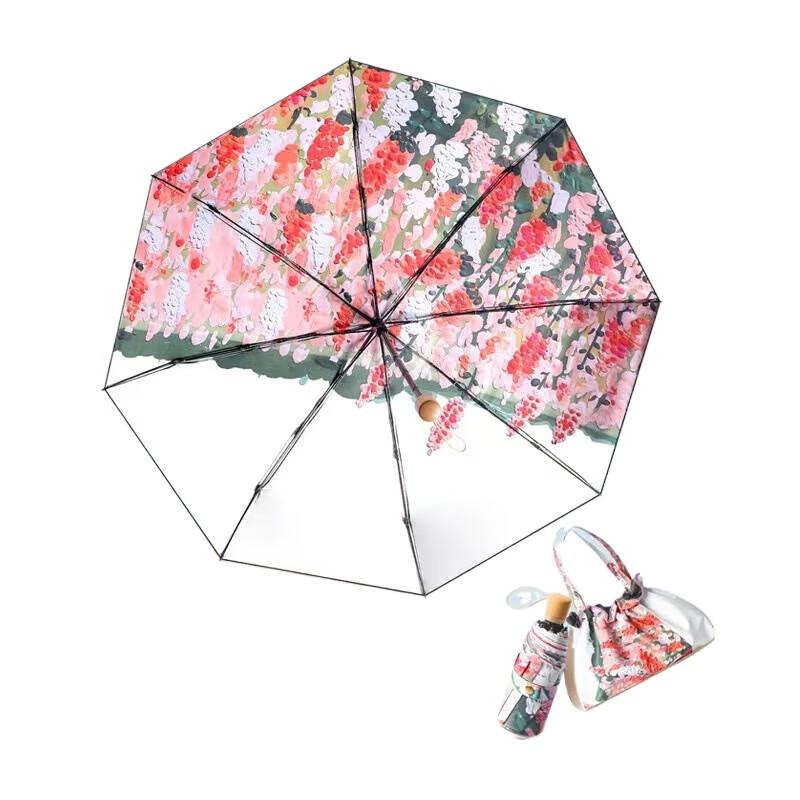 SIYUTANG Oil Painting Series Double-Layer Compact Umbrella