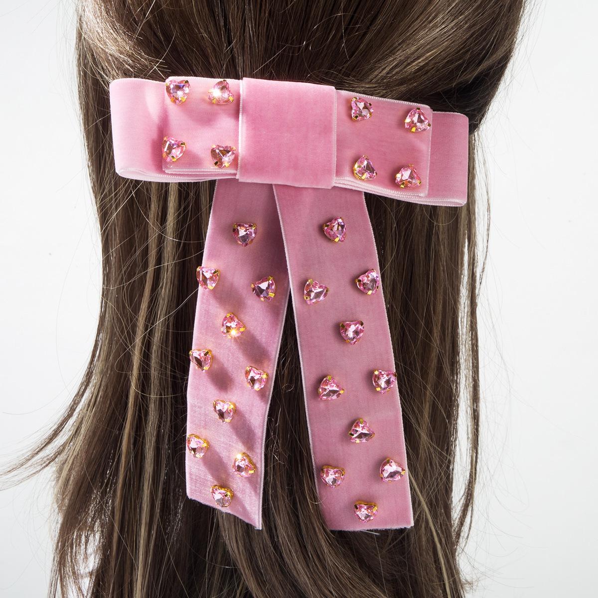 

Заколка для волос в корейском стиле со стразами: Элегантный двухслойный с высококачественным флокированием для модных дам.