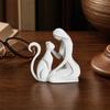 Baizihuahu 3D Printed Sculpture, Woman And Cat Shape, Matte Finish Durable Figurine, Light Luxury Style Ornament for Home Decor