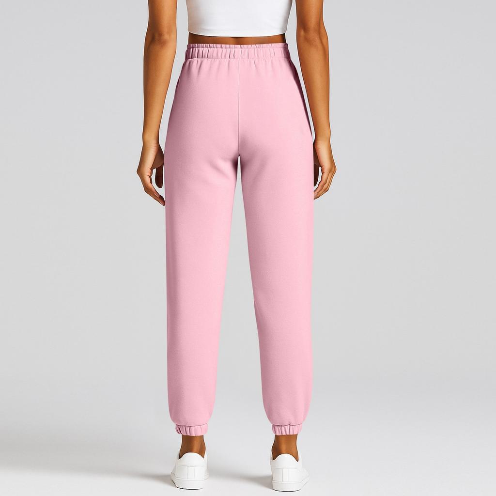 Women's And Men's Sports Pants With Pockets Fashionable Solid Color Elastic High Waisted  Casual Sweatpants Pants