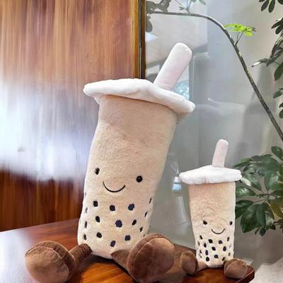 Milk Tea Plush Toy Soft Fluffy Pearl Milk Tea Cup Doll Large Hugable Pillow Small