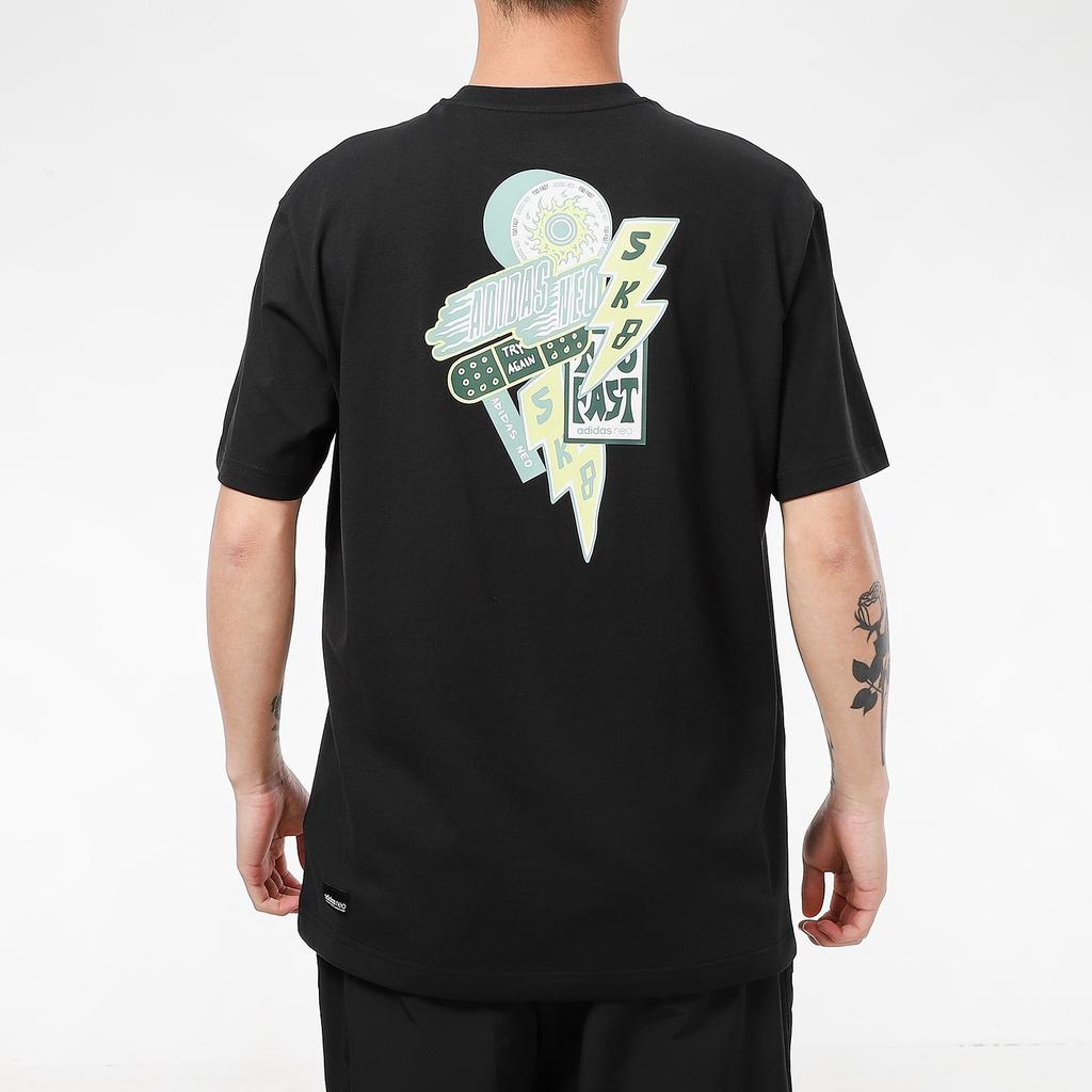 adidas Casual Sports Breathable Round Neck Short Sleeve Black Men's GP4808