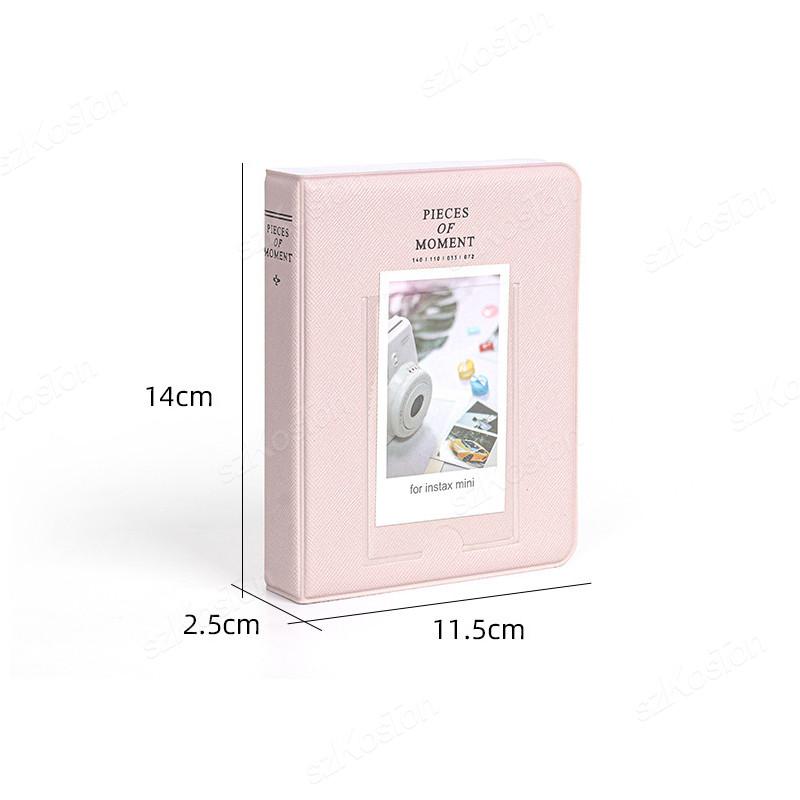 3 Inch Portable Photo Album 64 Pockets Instax Mini PU Leather Binder Photocards Photo Album for Fujifilm Instant 12//11/9 Camera