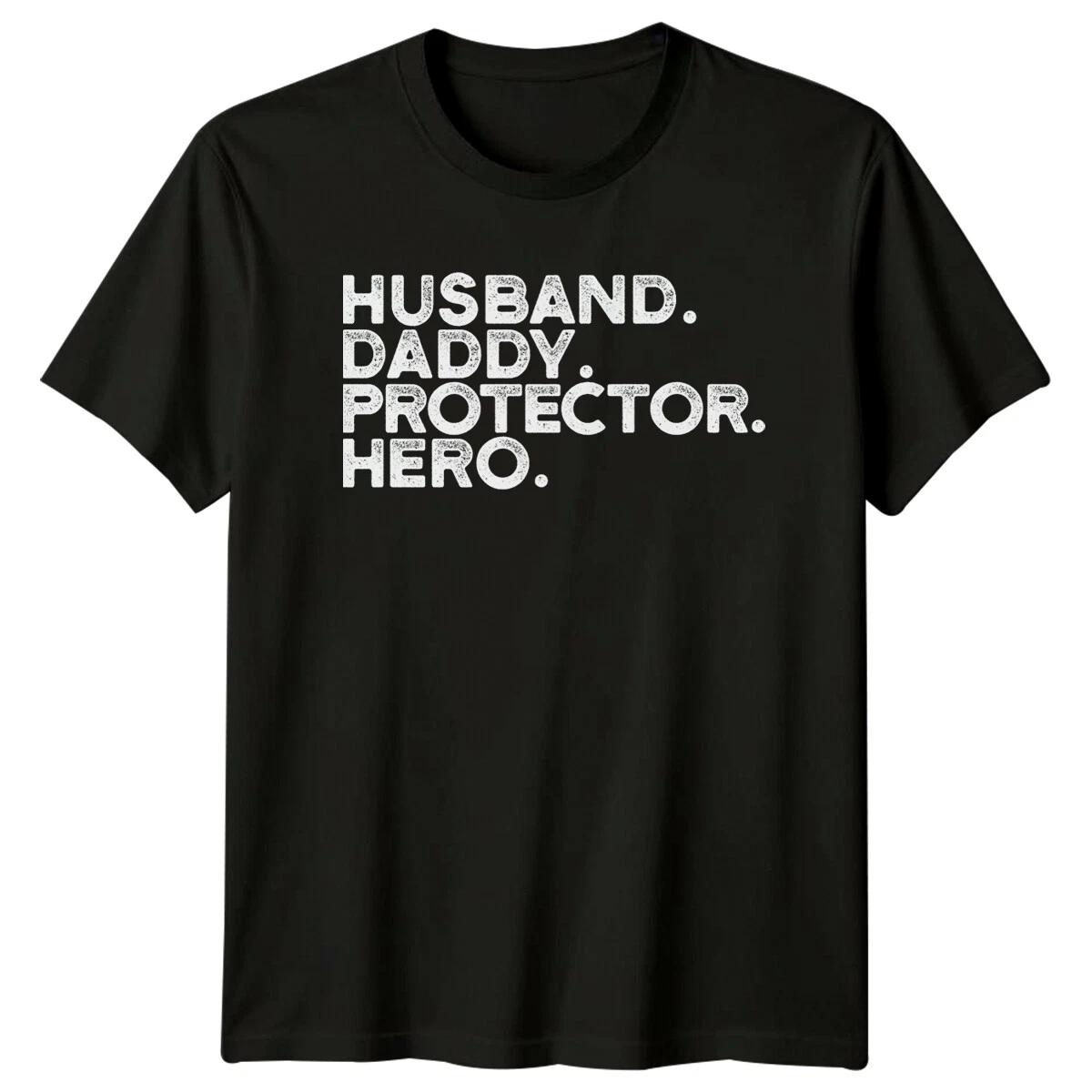 Husband Daddy Protector Hero T-Shirt, Fathers Day Gift M