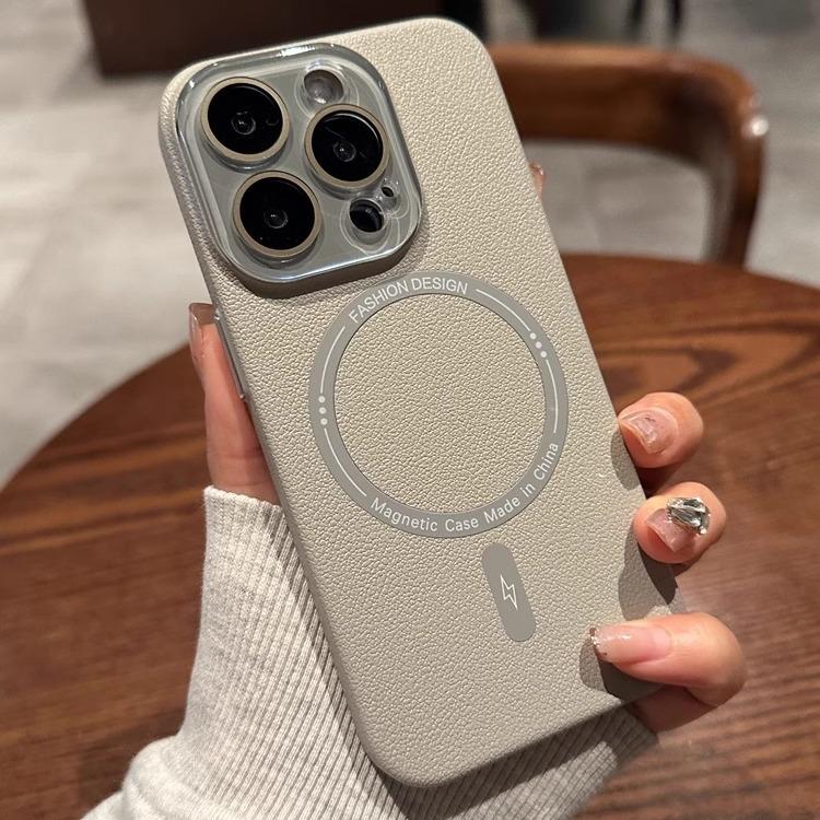 The New Lychee Peel Pattern Is Suitable for IPhone15 Phone Cases  IPhone 16promax Magnetic Suction and Full Coverage Protective Cases