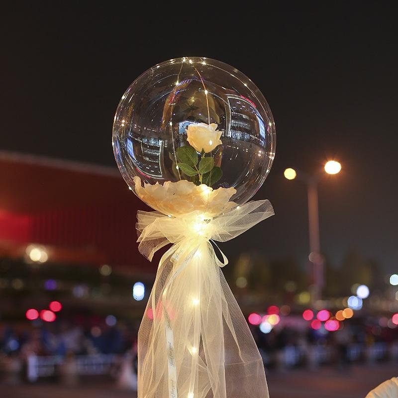

Led Luminous Rose Bouquet Balloon – Perfect Gift For Valentine s Moms Girlfriends Champagne