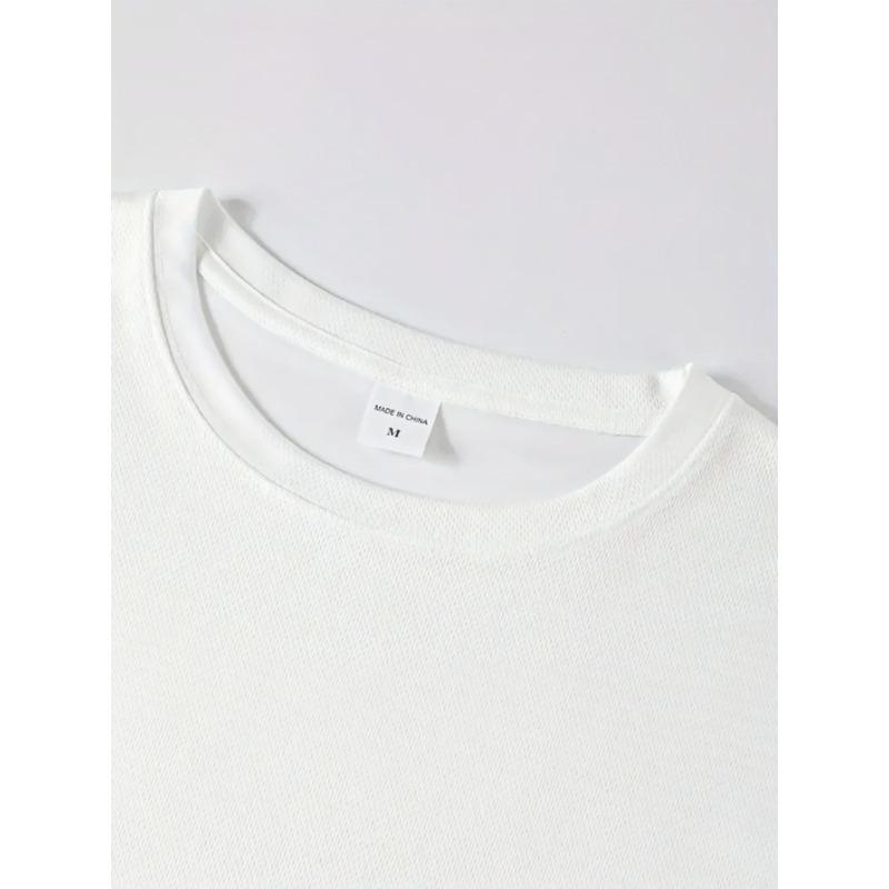European sizes Comfortable Sports T-Shirt, Solid Color Print T-Shirt, Men'S Casual Sports T-Shirt, T-Shirt with a Creative Style